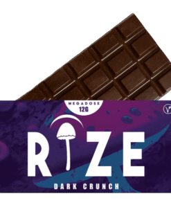 rize-dark-crunch-mushroom-chocolate-bar. Rize Dark Crunch Mushroom Chocolate Bar